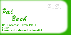 pal bech business card